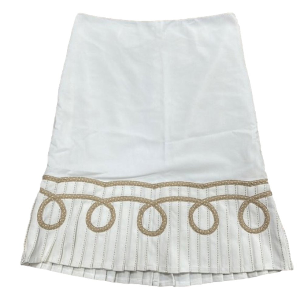 Spanner midi white cream skir